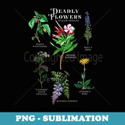 poisonous flowers fleur fatale plant halloween - instant png sublimation download