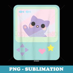 new super kawaii gamer cat kitty anime inspired pastel - sublimation png file