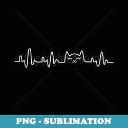cat lover cat heartbeat cute cat heartbeat - high-resolution png sublimation file