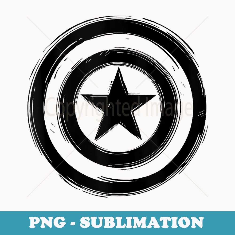 Marvel Captain America Woodcut Logo - Trendy Sublimation Digital Download
