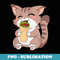Funny Japanese Kawaii Anime Graphic Kebab Shawarma Cat - PNG Transparent Sublimation Design