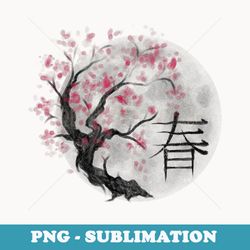 sakura tree japanese cherry blossom - stylish sublimation digital download