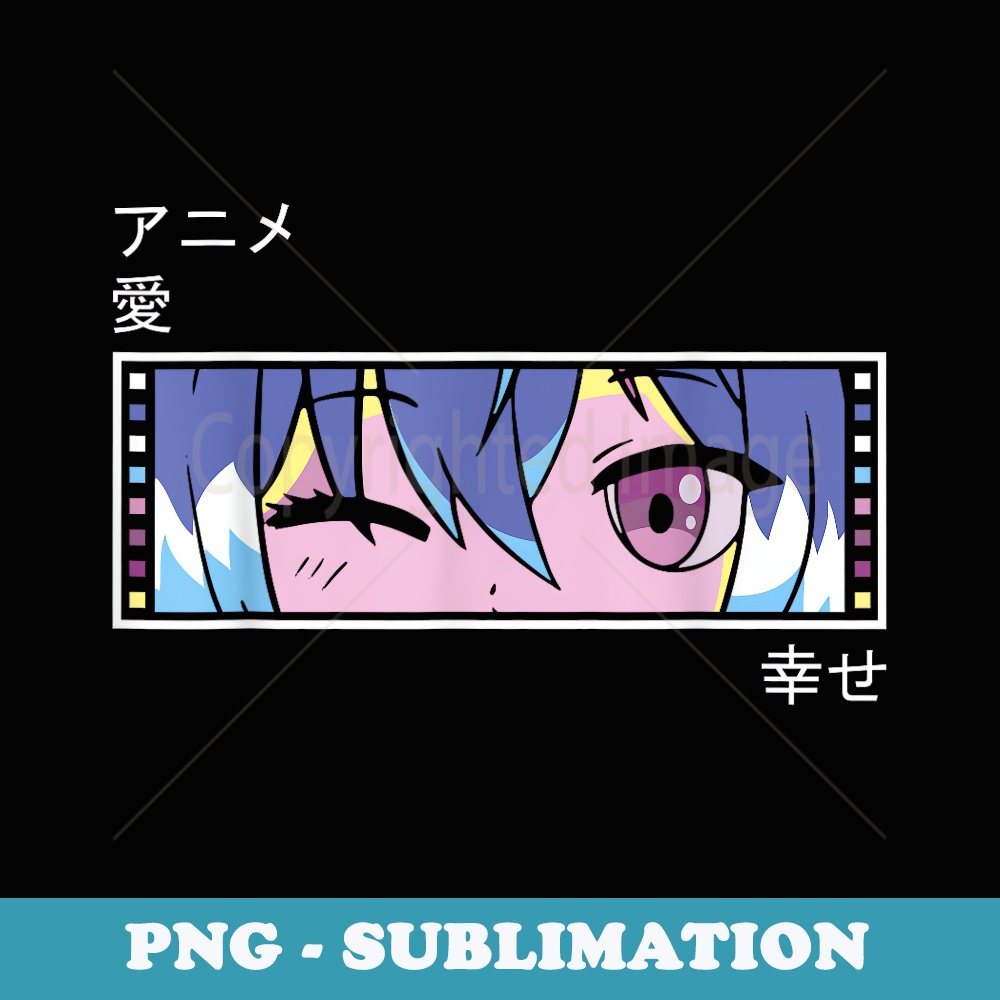 Anime eyes with anime girl and anime women and japan anime - Instant Sublimation Digital Download