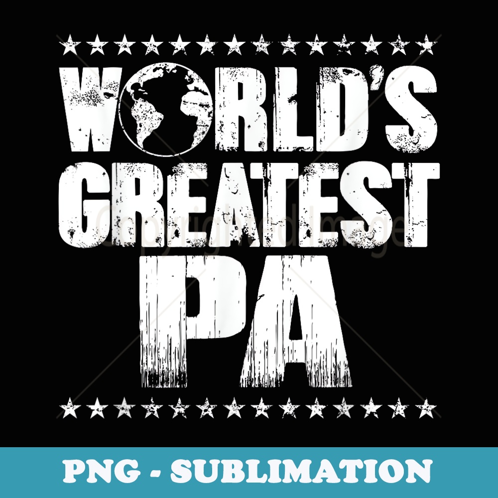 Worlds Greatest Pa T -Best Ever Award - Elegant Sublimation PNG Download