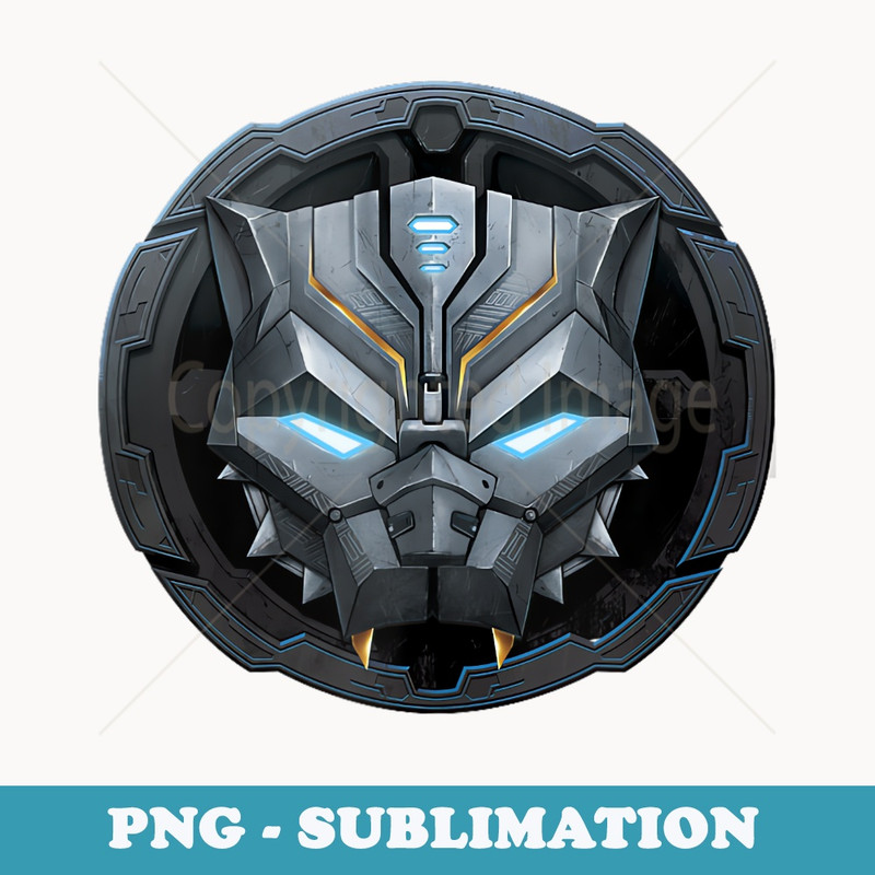 Marvel Avengers Mech Strike Black Panther Mech Badge - Creative Sublimation PNG Download