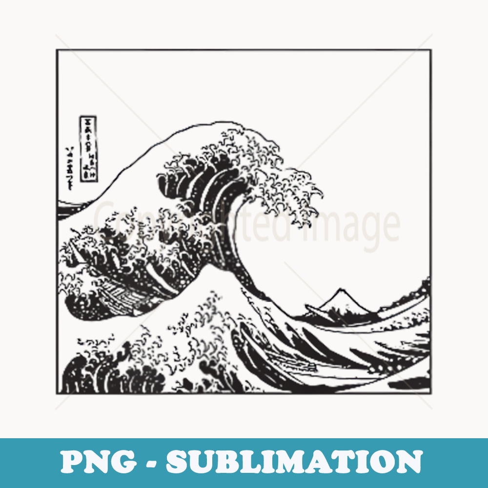 The Great Wave of Kanagawa Japanese Pocket Print - Digital Sublimation Download File