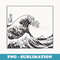 The Great Wave of Kanagawa Japanese Pocket Print - Digital Sublimation Download File