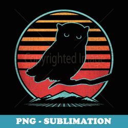 owl retro vintage 80s style birding - elegant sublimation png download