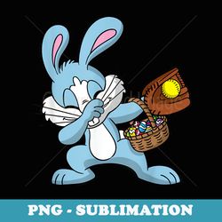 dabbing easter bunny softball dab dance - professional sublimation digital download