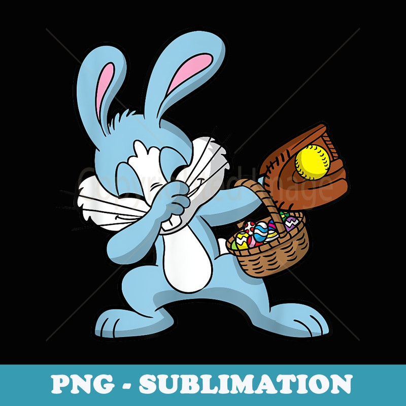 Dabbing Easter Bunny  Softball Dab Dance - Professional Sublimation Digital Download
