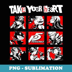 persona 5 character squares - trendy sublimation digital download