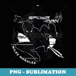 marvel spider-man miles morales glitch circle - aesthetic sublimation digital file
