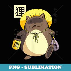 tanuki yokai japanese clothes kawaii raccoon dog aesthetic - unique sublimation png download