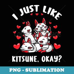 kitsune anime japanese fox kawaii - professional sublimation digital download