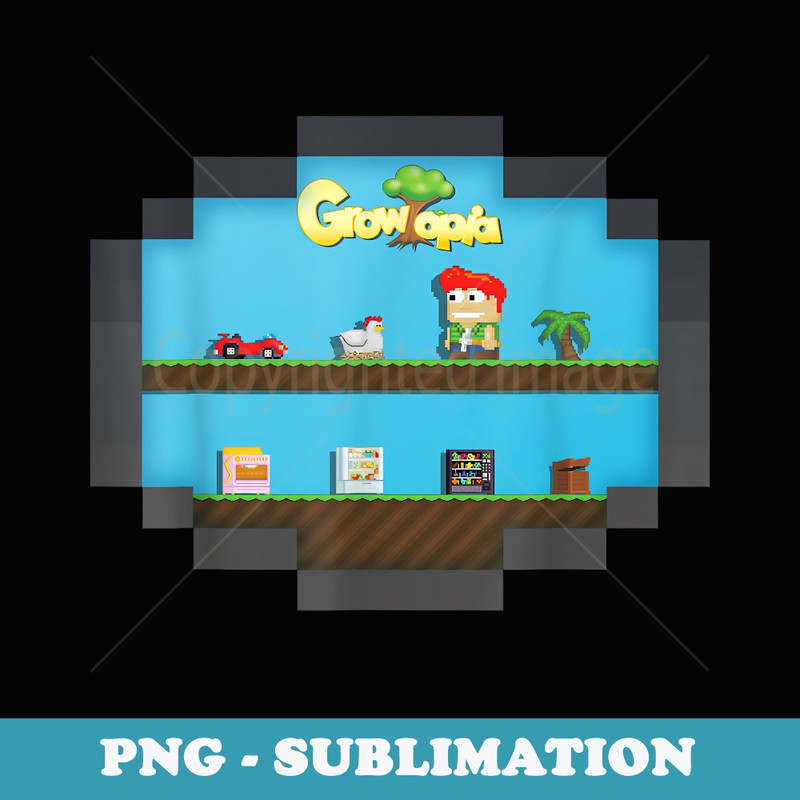 Official Growtopia Merchandise Into the game T - Instant PNG Sublimation Download