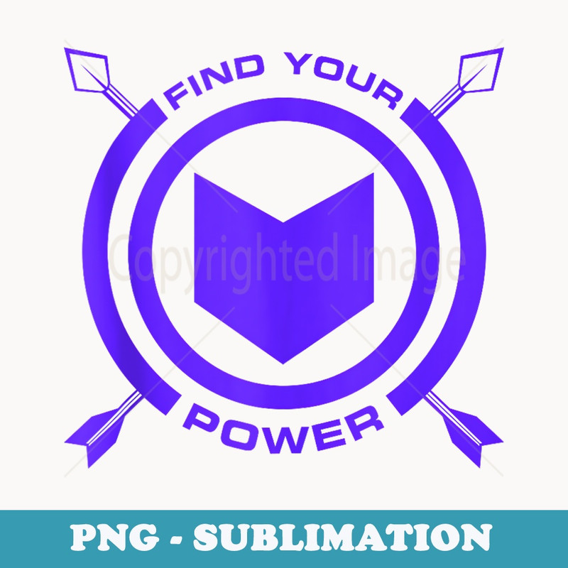 Marvel Hawkeye Find Your Power Purple Logo - Sublimation PNG File