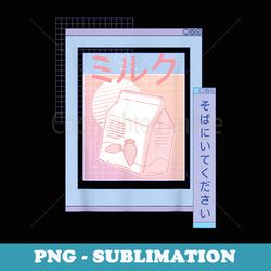 vaporwave 90s japanese kawaii strawberry milk retro browser - elegant sublimation png download