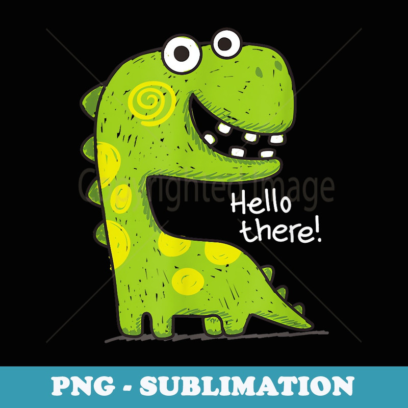 Funny Cute Rex Dinosaur Green Dino Adult And - PNG Transparent Sublimation File