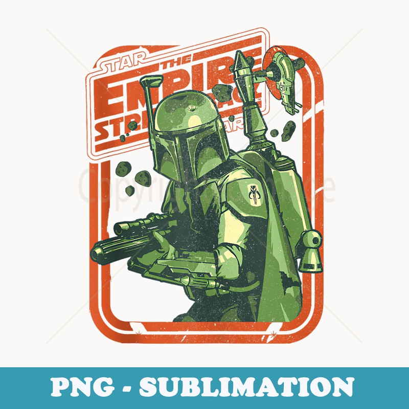 Star Wars The Empire Strikes Back Boba Fett Modern Portrait - Stylish Sublimation Digital Download