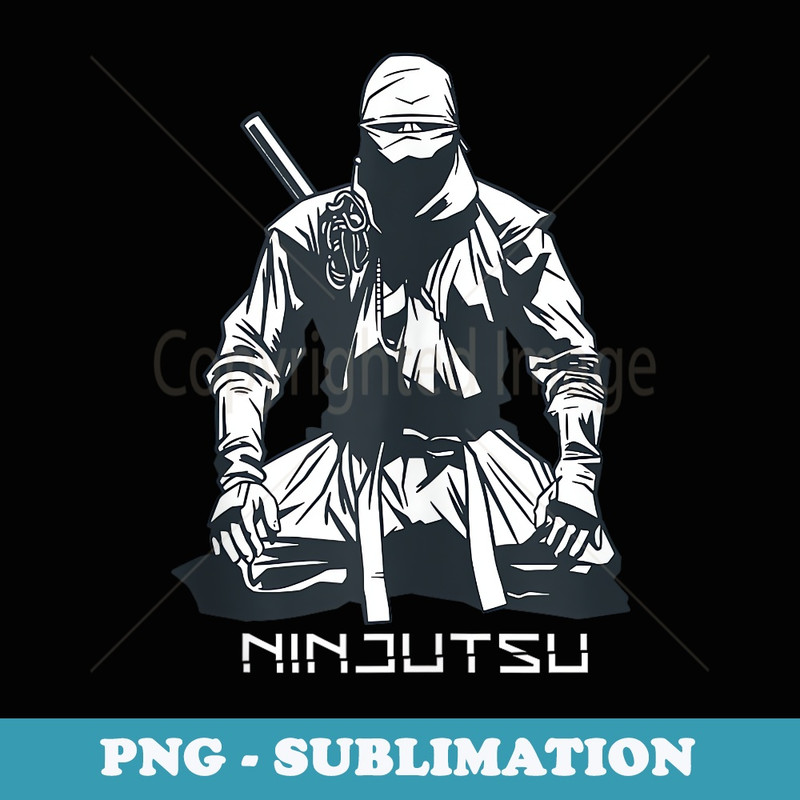 Ninjutsu sitting ninja - Exclusive PNG Sublimation Download
