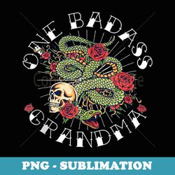 one badass grandmother tattoo art funny for grandma - professional sublimation digital download