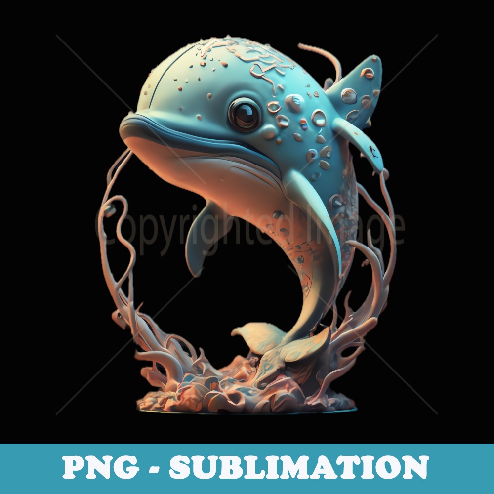 Cute dolphin, Marine, Sea, Hawaii Vacation, Fish, Ocean Art - Retro PNG Sublimation Digital Download