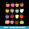 Folk Art Apples Back to school Teacher for Funny - Trendy Sublimation Digital Download