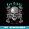 San Diego Skull Pirate Skeleton for bikers - Special Edition Sublimation PNG File