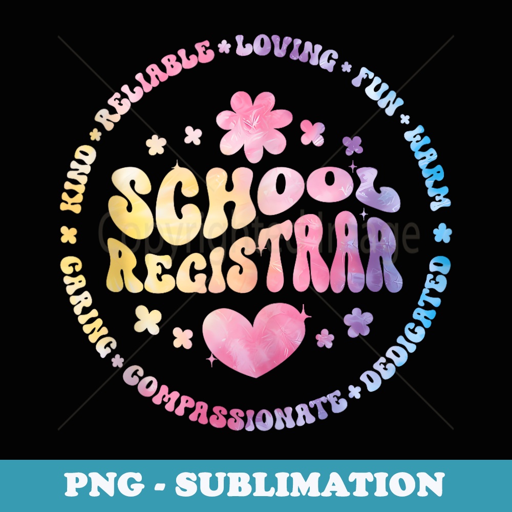 School Registrar Appreciation Registrar School Registrars - Vintage Sublimation PNG Download