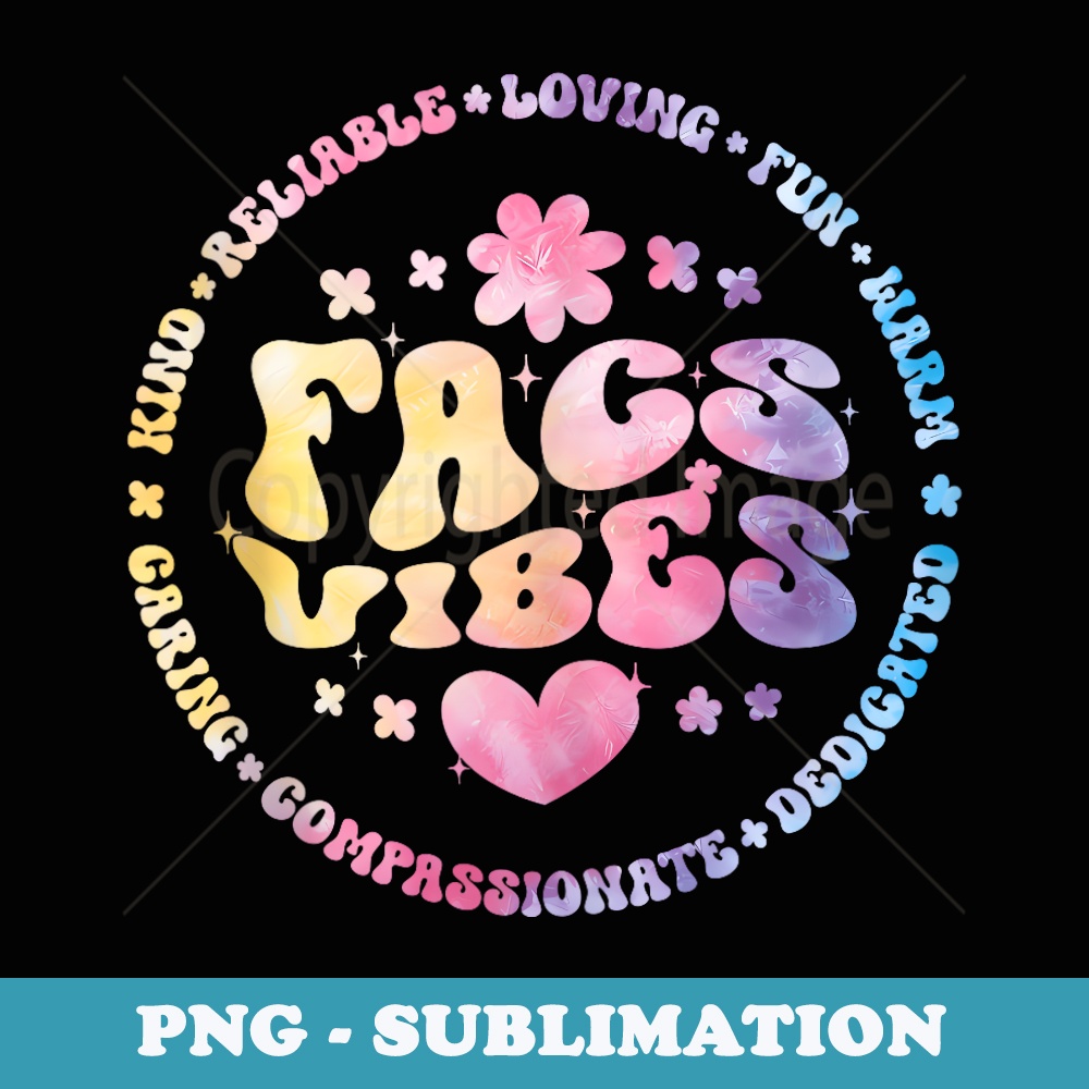 FACS Vibes Back To School Family and Consumer Sciences - Retro PNG Sublimation Digital Download