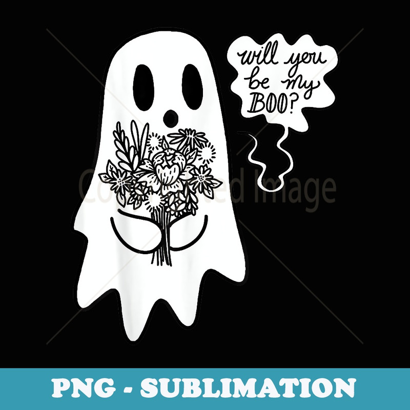 Will You Be My Boo Funny Ghost Halloween Bachelorette - Elegant Sublimation PNG Download
