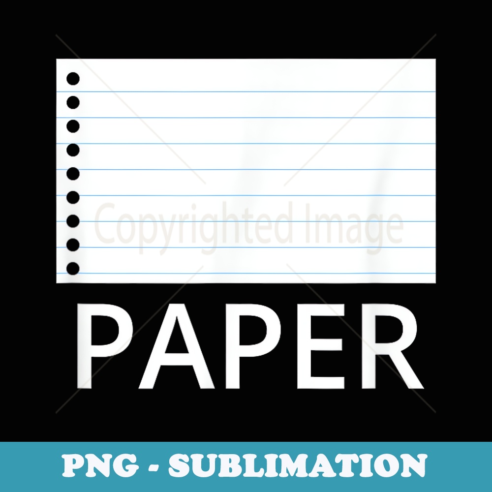 Paper Costume Rock Paper Scissors Simple Halloween - PNG Sublimation Digital Download