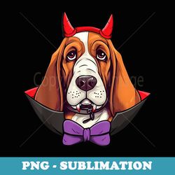basset hound dog vampire halloween costume - png transparent sublimation file