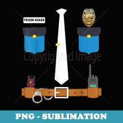 correctional officer halloween costume s prison guard - stylish sublimation digital download
