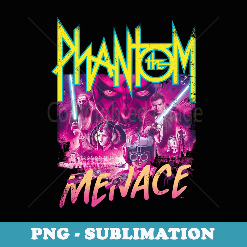 Star Wars The Phantom Menace Band - Signature Sublimation PNG File