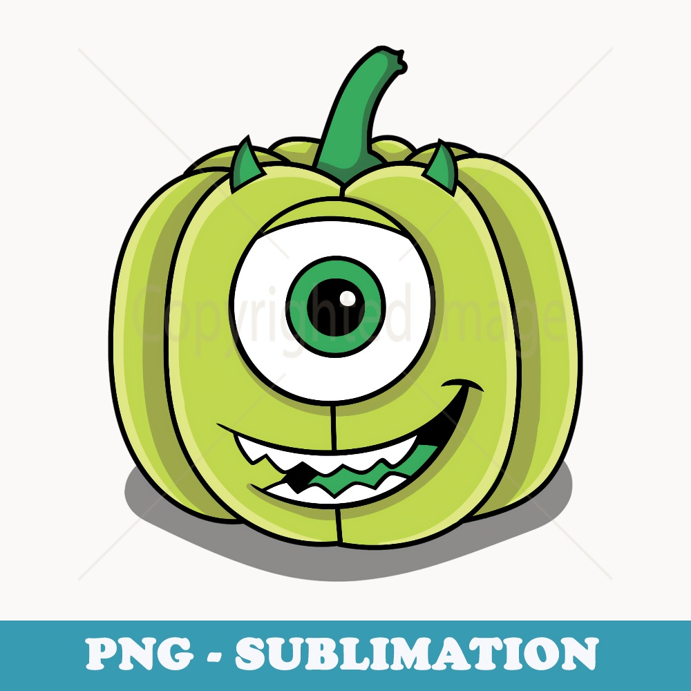 Disney Pixar Monsters Inc. Mike Green Pumpkin Halloween - Trendy Sublimation Digital Download