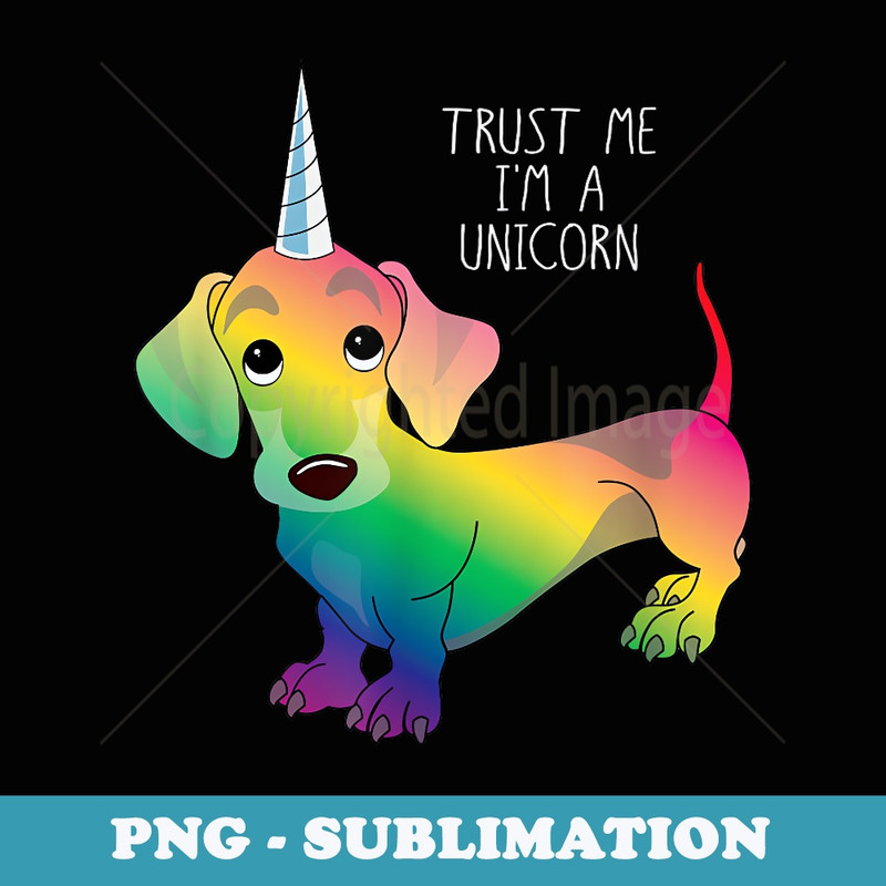 WEINER DOG WEINERCORN - Funny Dachshund Unicorn - PNG Transparent Sublimation File