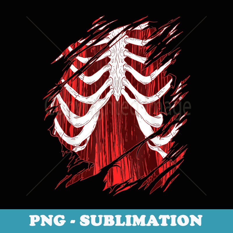 Skeleton Rib Cage Costume - Halloween Co - Premium PNG Sublimation File