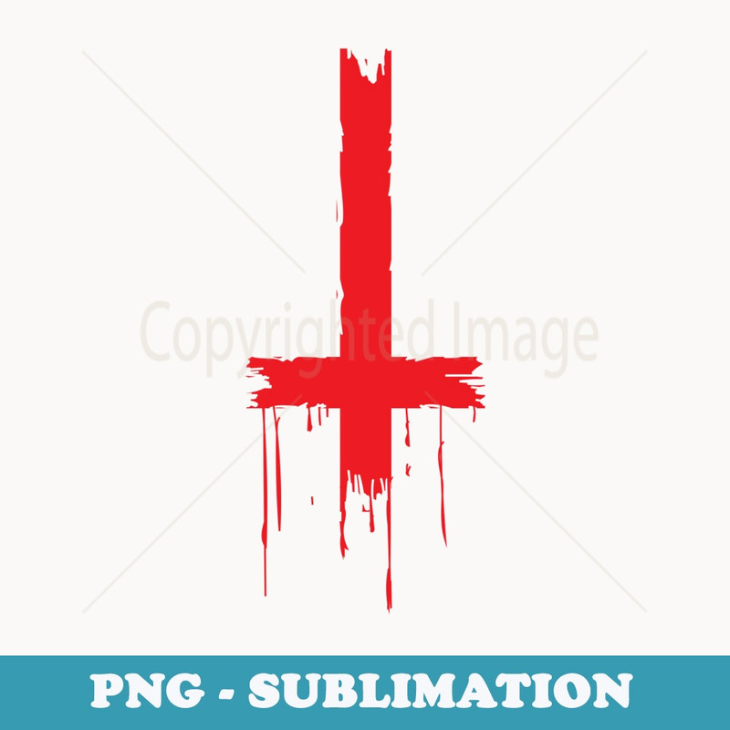 Upside Down Inverted Cross - PNG Transparent Sublimation File
