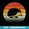 Vintage Retro Sunset Hedgehog - Premium PNG Sublimation File