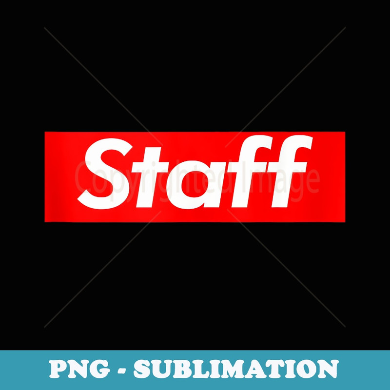 Staff Modern Red Design - Premium Sublimation Digital Download