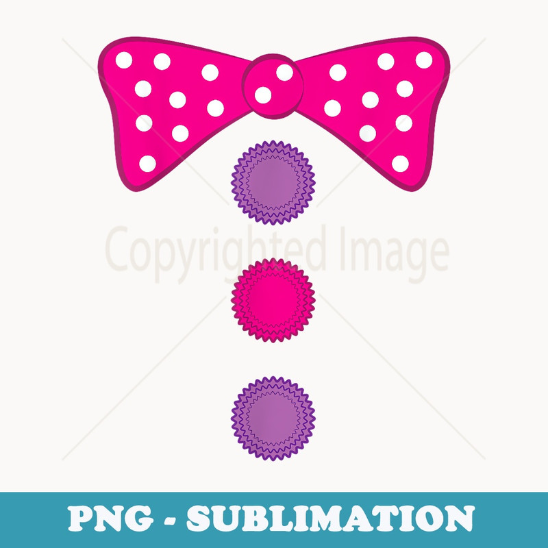 Girl Clown Bow Tie Halloween Costume Funny - Sublimation PNG File