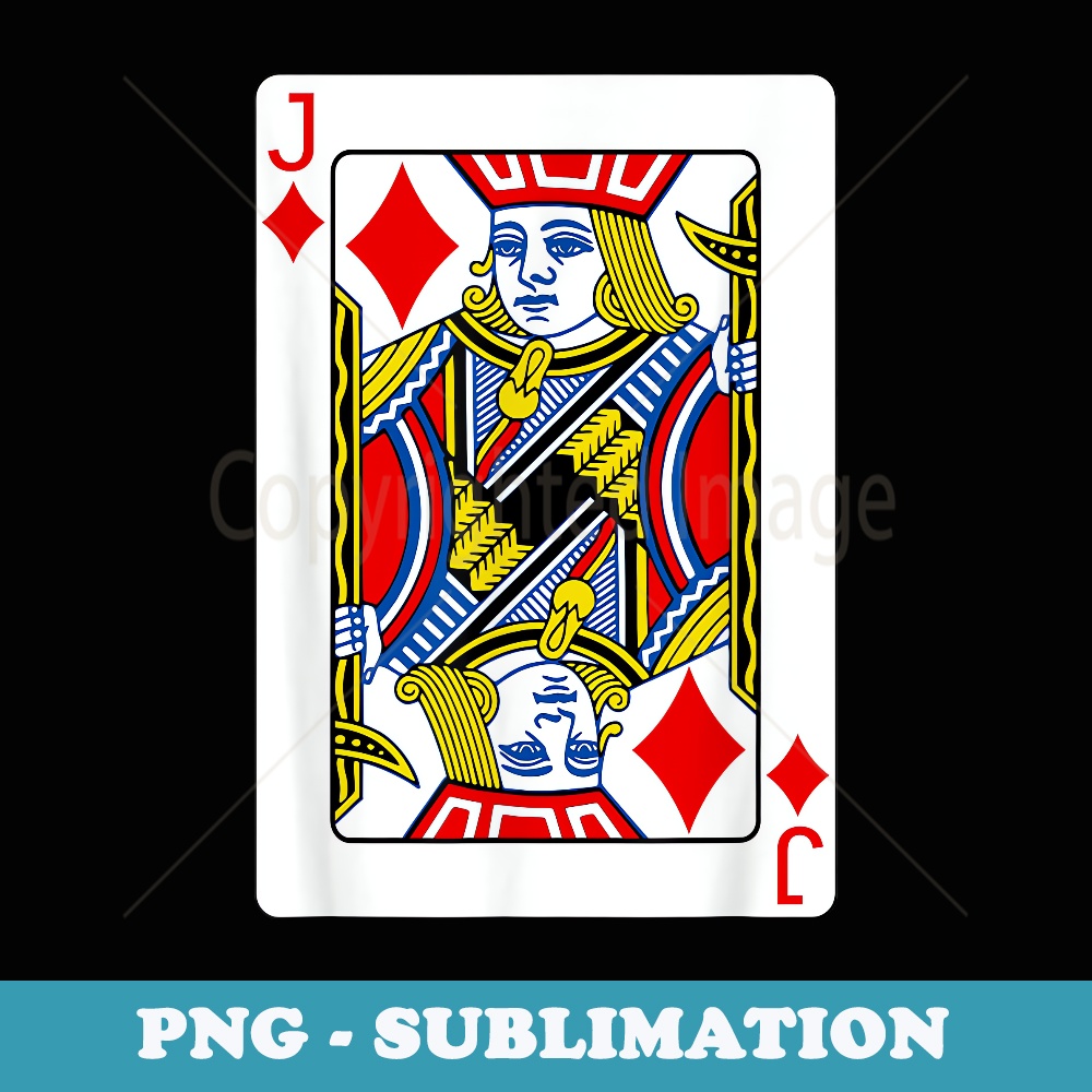 Jack Of Diamonds Playing Card Poker Player Costume - PNG Sublimation Digital Download