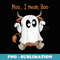Moo I Mean Boo Halloween Ghost Highland Cow Print - Stylish Sublimation Digital Download