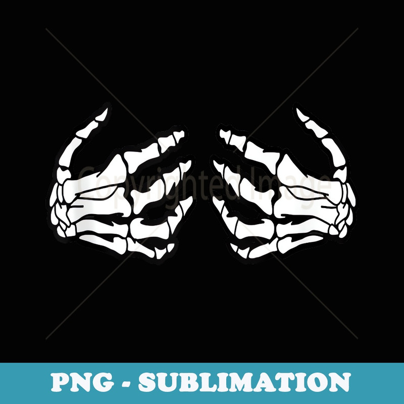 Funny Halloween Touchy Chest Skeleton Hands - Human Skeleton - PNG Sublimation Digital Download