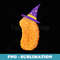 Chicken Nugget Halloween Witch Hat Costume - PNG Transparent Sublimation Design