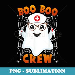 boo boo crew nurse leopard glasses lazy halloween costume - instant png sublimation download