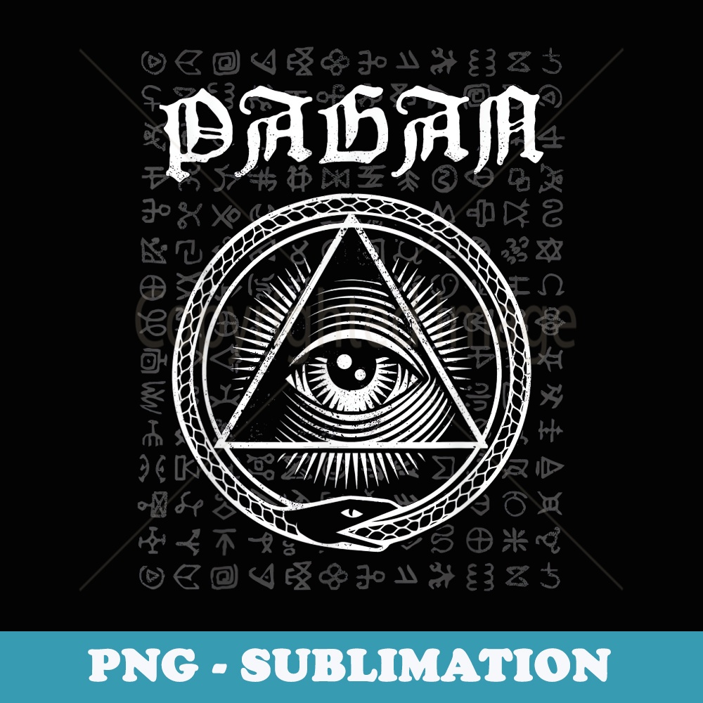 Pagan Occult Symbol God Eye Witch Wiccan Snake Eating Itself - Unique Sublimation PNG Download