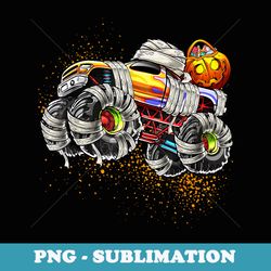 monster truck mummy halloween pumpkin trick-or-treating boys - trendy sublimation digital download