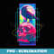 Vaporwave Skull & Crow - Halloween Retro Aesthetic Art - Digital Sublimation Download File